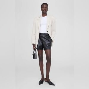 NWT Anine Bing Koa Faux Leather Shorts